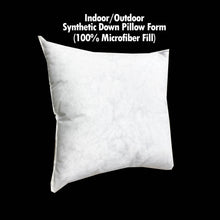 Load image into Gallery viewer, Indoor/Outdoor Synthetic Down Pillow Form 22"x22" (100% Microfiber Fill)