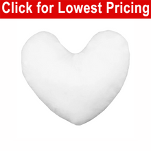 Load image into Gallery viewer, 14"x14" Heart Shaped Pillow Form (Polyester Fill) - Premium Fabric Cover