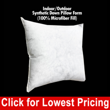 Load image into Gallery viewer, Indoor/Outdoor Synthetic Down Pillow Form 22"x22" (100% Microfiber Fill)