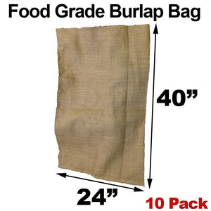 burlap sack 24" x 40" food grade