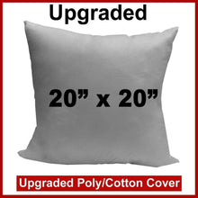 Load image into Gallery viewer, Pillow Form 20" x 20" (Polyester Fill) - Premium Fabric Cover