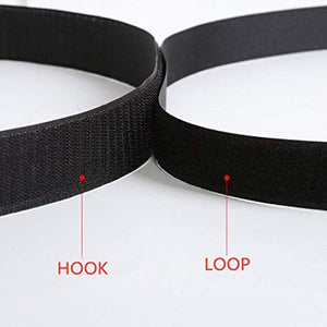 1" Wide Black Hook and Loop Strip (5 Yards)