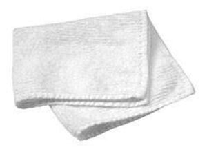 Dz. White Face Cloths Face Towels 12" x 12" - 1 lb/dz - Nusso.com