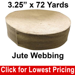Jute Webbing-  3.25" x 72 Yards (Natural)