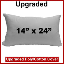 Load image into Gallery viewer, Pillow Form 14" x 24" (Polyester Fill) - Premium Fabric Cover