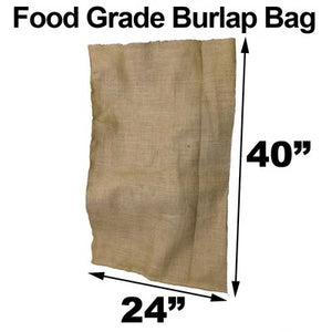 Burlap Bags Food Grade 24" x 40" (4 Pack)