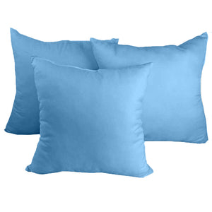 Decorative Pillow Form 12" x 12" (Polyester Fill) - Light Blue Premium Cover