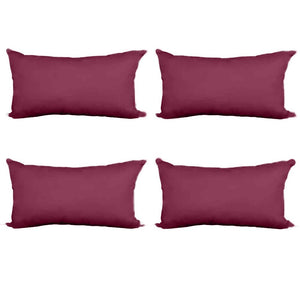 Decorative Pillow Form 12" x 20" (Polyester Fill) - Wine Premium Cover