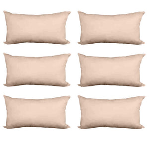 Decorative Pillow Form 14" x 24" (Polyester Fill) - Beige Premium Cover