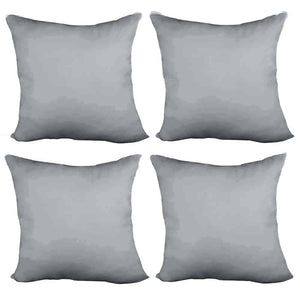 Decorative Pillow Form 18" x 18" (Polyester Fill) - Light Grey Premium Cover