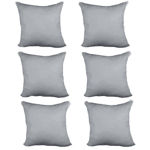 Decorative Pillow Form 12" x 12" (Polyester Fill) - Light Grey Premium Cover