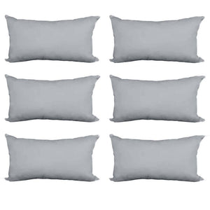 Decorative Pillow Form 12" x 18" (Polyester Fill) - Light Grey Premium Cover