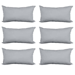 Decorative Pillow Form 12" x 24" (Polyester Fill) - Light Grey Premium Cover