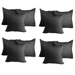 Decorative Pillow Form 12" x 12" (Polyester Fill) - Black Premium Cover