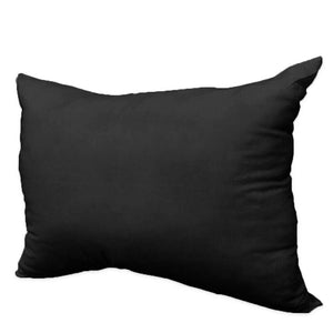 Decorative Pillow Form 12" x 20" (Polyester Fill) - Black Premium Cover