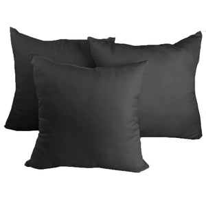 Decorative Pillow Form 22" x 22" (Polyester Fill) - Black Premium Cover
