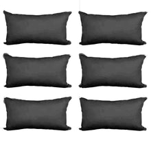 Load image into Gallery viewer, Decorative Pillow Form 12&quot; x 20&quot; (Polyester Fill) - Black Premium Cover