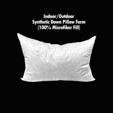 Load image into Gallery viewer, Indoor/Outdoor Synthetic Down Pillow Form 12&quot;x18&quot; (100% Microfiber Fill)