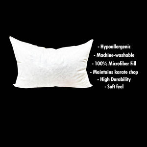 Indoor/Outdoor Synthetic Down Pillow Form 12"x18" (100% Microfiber Fill)