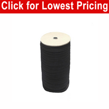 Load image into Gallery viewer, 1/2&quot; Black Elastic Roll (250 Meters)