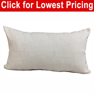 Blank Sublimation Linen Look Pillow Cover 12 x 18 with hidden zipper