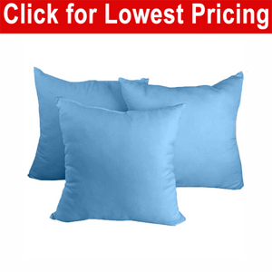 Decorative Pillow Form 24" x 24" (Polyester Fill) - Light Blue Premium Cover