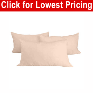 Decorative Pillow Form 12" x 18" (Polyester Fill) - Beige Premium Cover