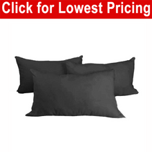 Load image into Gallery viewer, Decorative Pillow Form 12&quot; x 20&quot; (Polyester Fill) - Black Premium Cover