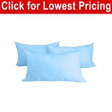 Load image into Gallery viewer, Decorative Pillow Form 12&quot; x 18&quot; (Polyester Fill) - Light Blue Premium Cover