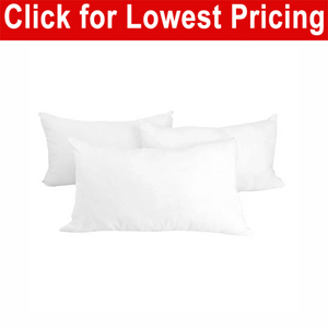 Decorative Pillow Form 12" x 24" (Polyester Fill) - White Premium Cover