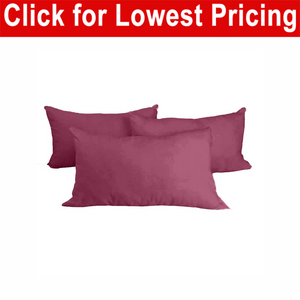 Decorative Pillow Form 12" x 18" (Polyester Fill) - Wine Premium Cover