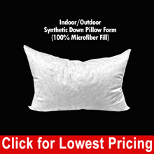 Load image into Gallery viewer, Indoor/Outdoor Synthetic Down Pillow Form 14&quot;x24&quot; (100% Microfiber Fill)