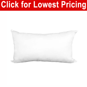 Pillow Form 12" x 20" (Polyester Fill) - Premium Fabric Cover