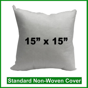 Pillow Form 15" x 15" (Polyester Fill) (Individually Bagged & Compressed)