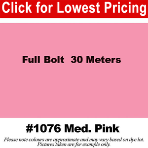 #1076 Medium Pink Broadcloth Full Bolt (45" x 30 Meters)