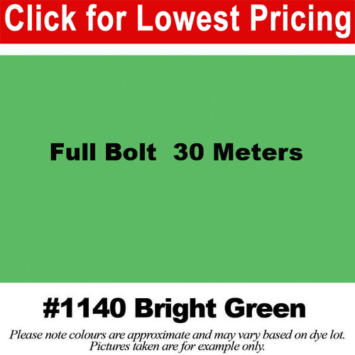 #1140 Bright Green Broadcloth Full Bolt (45