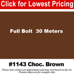 #1143 Chocolate Brown Broadcloth Full Bolt (45" x 30 Meters)