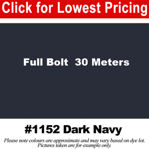 #1152 Dark Navy Broadcloth Full Bolt (45" x 30 Meters)
