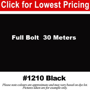 #1210 Black Broadcloth Full Bolt (45" x 30 Meters)