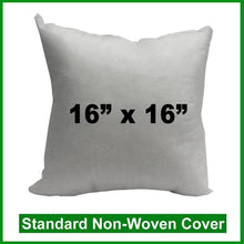 Load image into Gallery viewer, Pillow Form 16&quot; x 16&quot; (Polyester Fill) (Individually Bagged &amp; Compressed)
