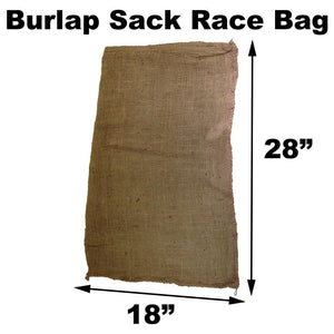 Burlap bags for sack races - 18" x 28" Child Size