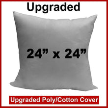 Load image into Gallery viewer, Pillow Form 24&quot; x 24&quot; (Polyester Fill) - Premium Fabric Cover