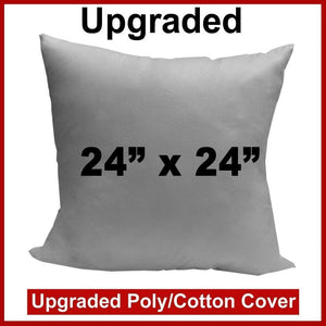 Pillow Form 24" x 24" (Polyester Fill) - Premium Fabric Cover