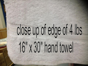 Dz. White Hand Towels 16" x 30" - 4 lbs/dz - Nusso.com