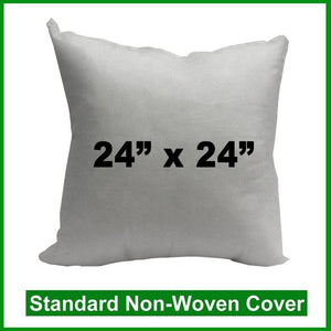 Pillow Form 24" x 24" (Polyester Fill) (Individually Bagged & Compressed)