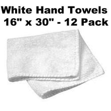 Load image into Gallery viewer, Dz. White Hand Towels 16&quot; x 30&quot; - 4 lbs/dz - Nusso.com