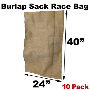Burlap bags for sack races - 24" x 40" Adult Size