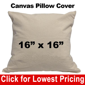 Blank Cotton Canvas Pillow Cover - 16" x 16"