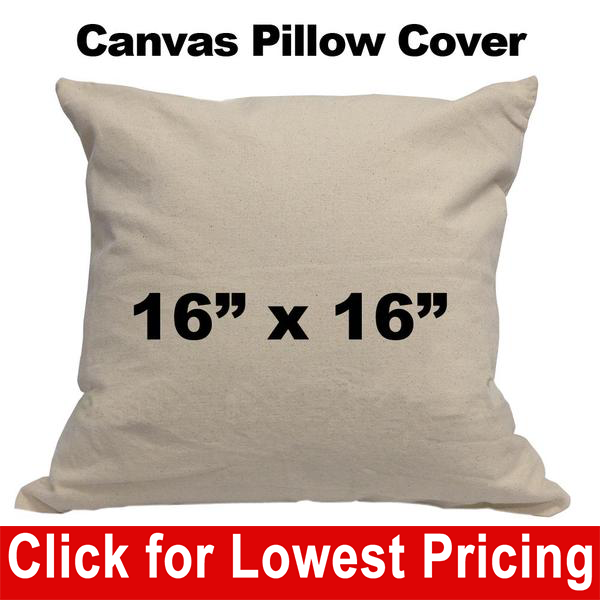 Blank Cotton Canvas Pillow Cover - 16