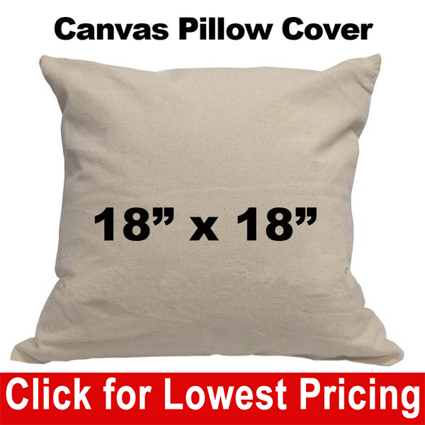 Blank Cotton Canvas Pillow Cover - 18